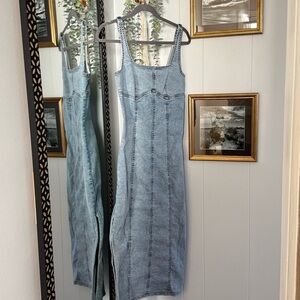 Wild Fable Denim Sleeveless Midi Dress - Light Blue XS